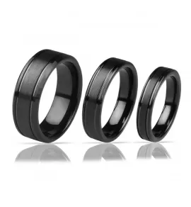 Черное кольцо из карбида вольфрама INFY RTG-4323