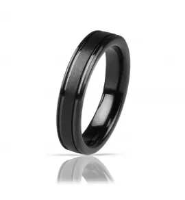 Черное кольцо из карбида вольфрама INFY RTG-4323