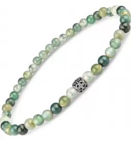 Браслет из зеленого агата на резинке Everiot Select LNS-2061