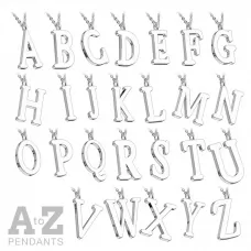 Кулон-буква "Английский алфавит" Spikes SNP-05S из стали на цепочке