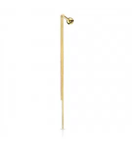 Стальная штанга (серьга) с цепочкой PiercedFish JD28-GD для пирсинга хряща, хеликса уха