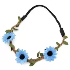 Повязка на голову AS-A34865 с голубыми цветами
