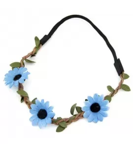 Повязка на голову AS-A34865 с голубыми цветами