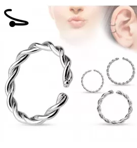 Серьга кольцо из стали PiercedFish RX5 для пирсинга септума, хряща уха, брови, носа