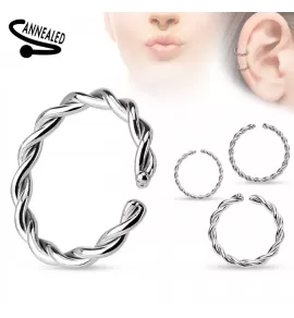 Серьга кольцо из стали PiercedFish RX5 для пирсинга септума, хряща уха, брови, носа