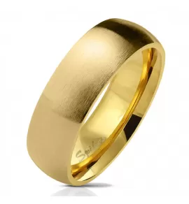 Кольцо из стали Spikes R027G матовое золотого цвета