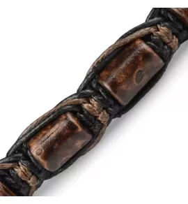 Плетеный браслет Шамбала из керамических бусин Everiot Select LNS-2079