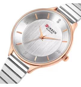 Ультратонкие женские часы из стали Curren CR-9041