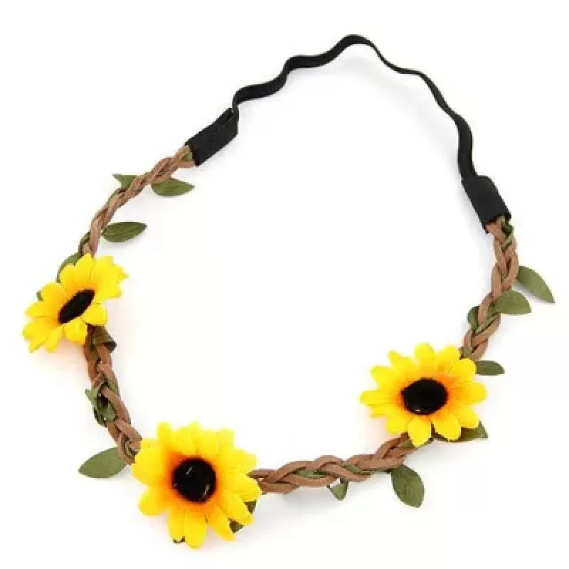 Повязка на голову AS-A34866 с желтыми цветами