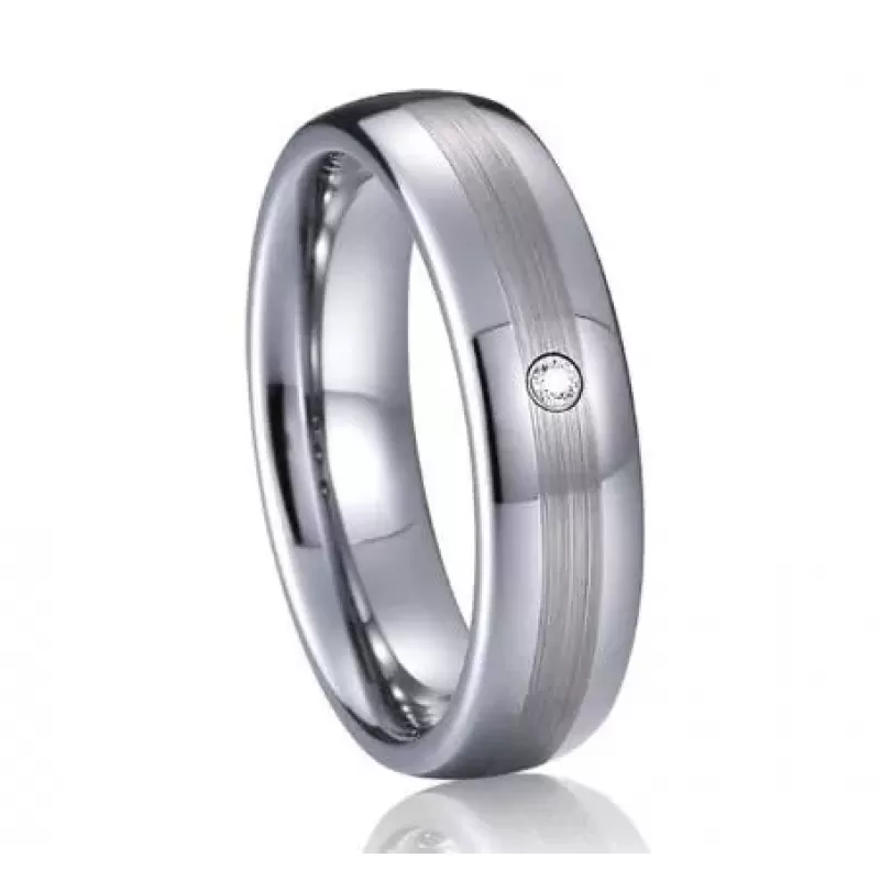 Кольцо из карбида вольфрама INFY RTG-4516 с фианитом