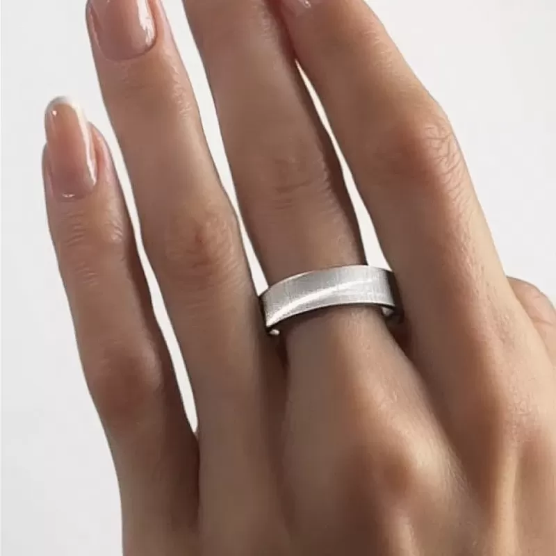 Широкое матовое кольцо из стали TATIC RSS-4410-ST