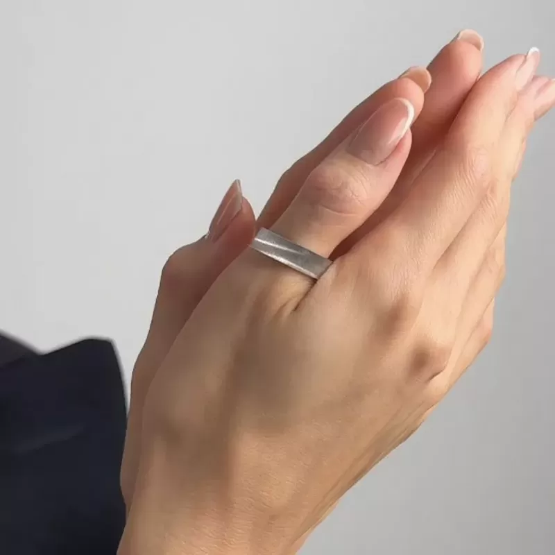 Широкое матовое кольцо из стали TATIC RSS-4410-ST