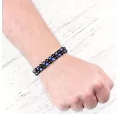 Браслет Шамбала Everiot Select LNS-0244 из натуральных камней в два ряда