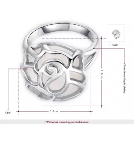 Кольцо ROZI RG-24290A c декором в форме розы