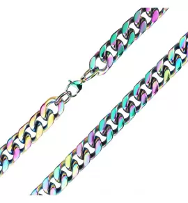 Мужская стальная цепь панцирная Everiot SN-ZS-2877 с цветным покрытием