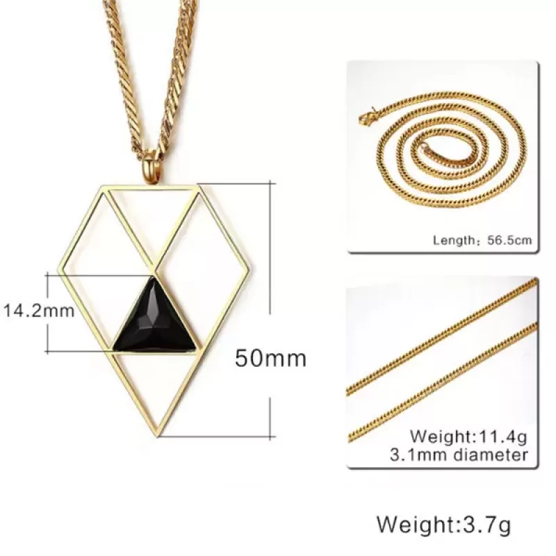 Стальной кулон "Геометрия" Everiot SPD-XP-0581 на цепочке