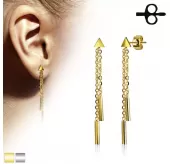 Висячие серьги с цепочками женские TATIC SE3372