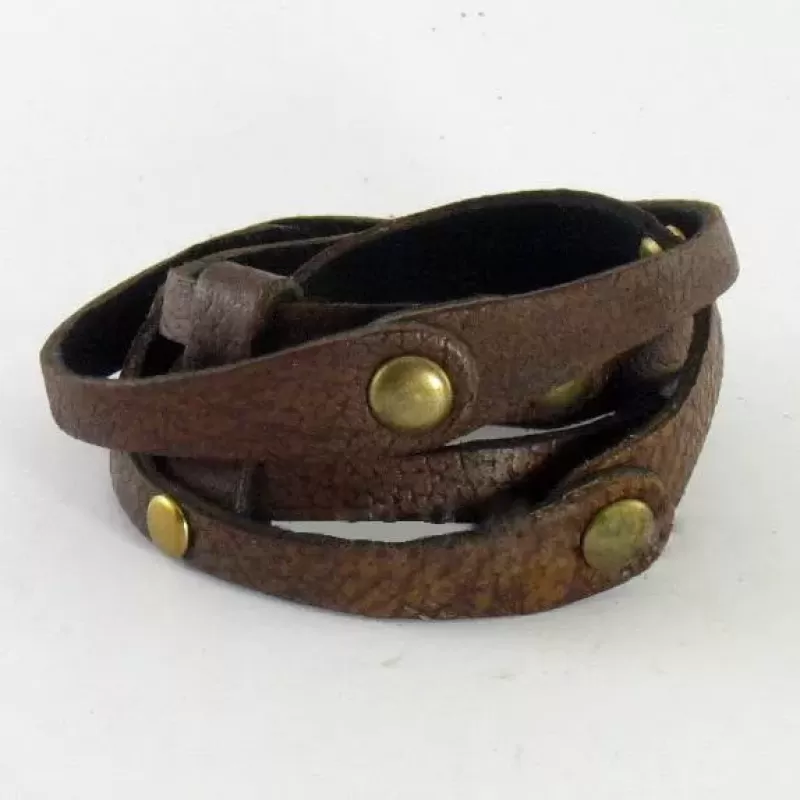 Кожаный браслет Scappa A-108 черный