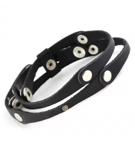 Кожаный браслет Scappa A-108 черный