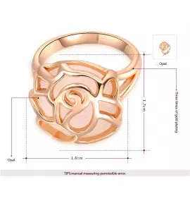 Кольцо ROZI RG-24290B c декором в форме розы