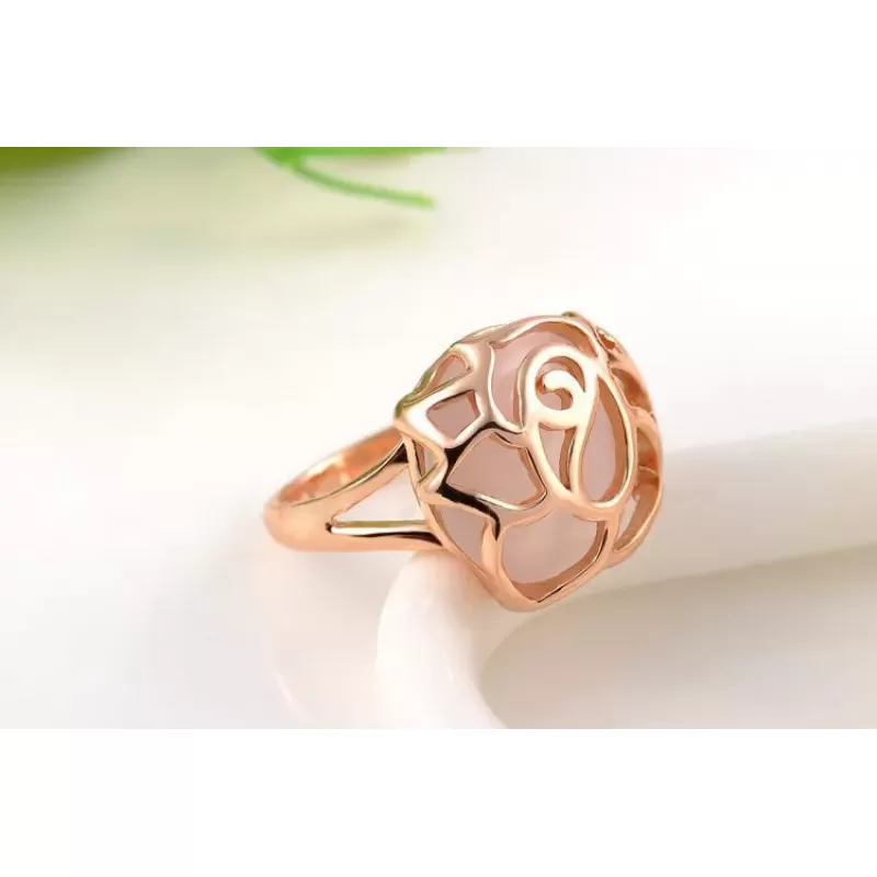 Кольцо ROZI RG-24290B c декором в форме розы