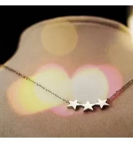 Колье женское из цепочки со звездочками TATIC SNP-1409 из стали