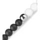 Браслет мужской в три оборота на резинке из агата и гематита Everiot Select LNS-2065 с черепом