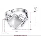 Кольцо ROZI RG-29295A с камнем в форме ромба