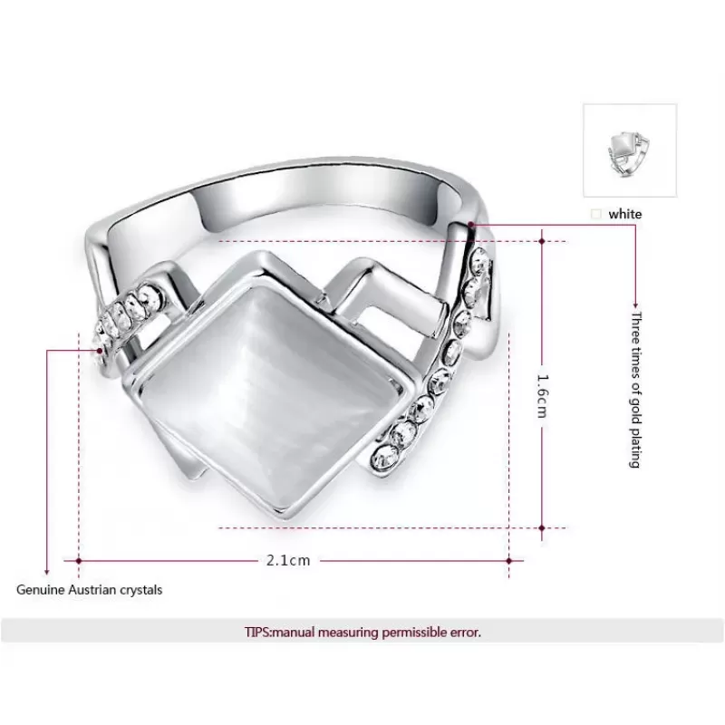 Кольцо ROZI RG-29295A с камнем в форме ромба