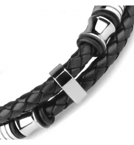 Мужской браслет из натуральной кожи Everiot Select LNS-5007