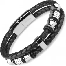 Мужской браслет из натуральной кожи Everiot Select LNS-5007