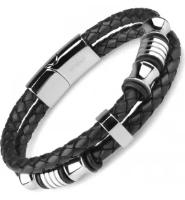 Мужской браслет из натуральной кожи Everiot Select LNS-5007