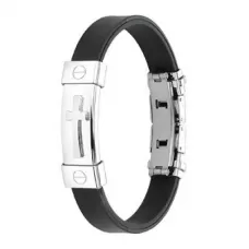 Браслет мужской из каучука TATIC с крестом SSBM-0183