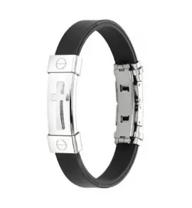 Браслет мужской из каучука TATIC с крестом SSBM-0183