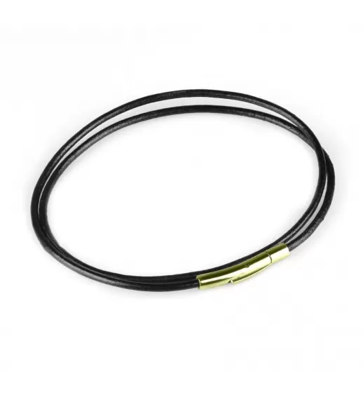 Кожаный шнурок премиум Everiot Select LC-5002-GD с застежкой из стали
