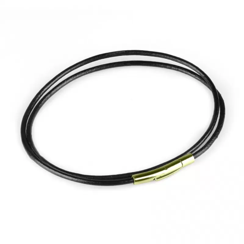 Кожаный шнурок премиум Everiot Select LC-5002-GD с застежкой из стали