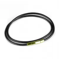 Кожаный шнурок премиум Everiot Select LC-5002-GD с застежкой из стали