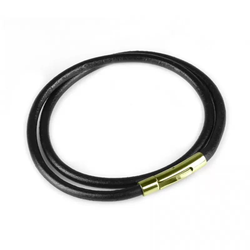 Кожаный шнурок премиум Everiot Select LC-5002-GD с застежкой из стали