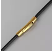 Кожаный шнурок премиум Everiot Select LC-5002-GD с застежкой из стали