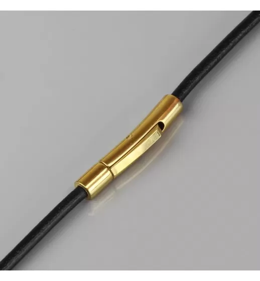 Кожаный шнурок премиум Everiot Select LC-5002-GD с застежкой из стали