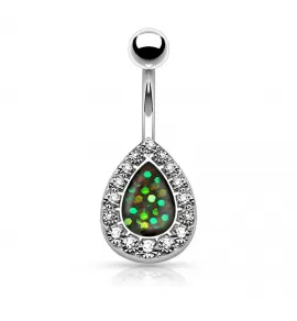 Серьга банан для пирсинга пупка PiercedFish N01006-G в форме капли