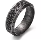 Кольцо из стали TATIC RSS-9076-ST-8 с рунами