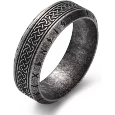 Кольцо из стали TATIC RSS-9076-ST-8 с рунами