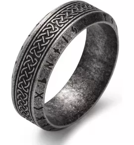 Кольцо из стали TATIC RSS-9076-ST-8 с рунами