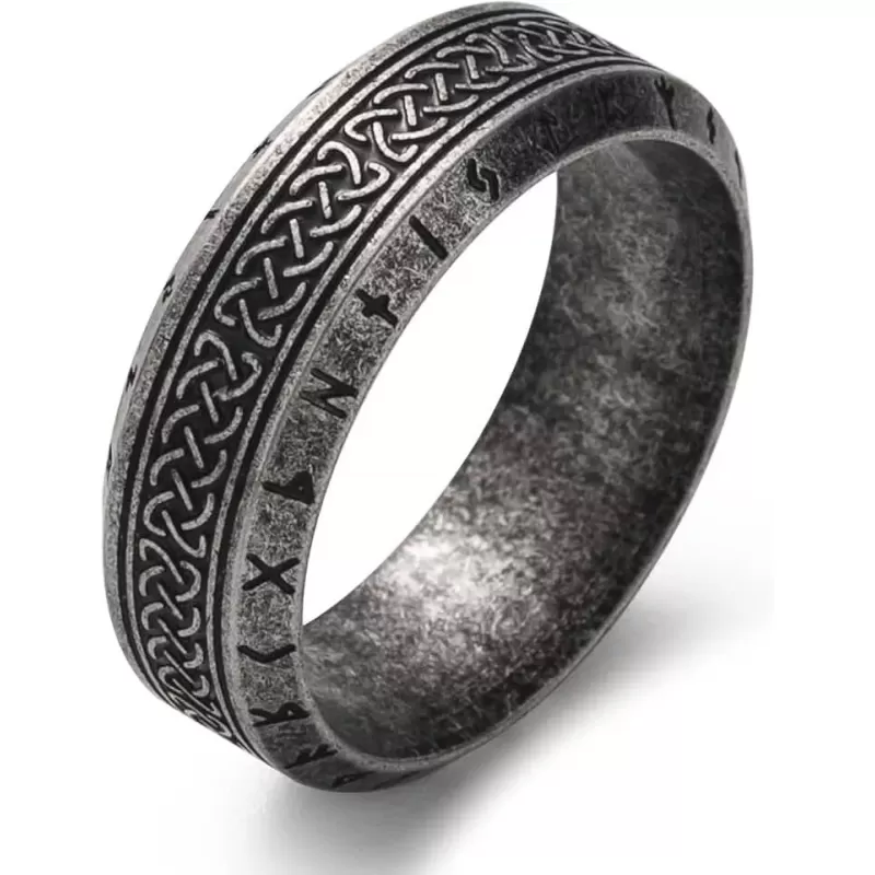Кольцо из стали TATIC RSS-9076-ST-8 с рунами