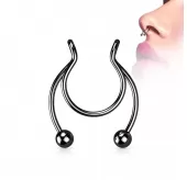 Септум обманка (серьга циркуляр, клипса в нос, для сосков) из стали PiercedFish CLP01-K имитация пирсинг подковы