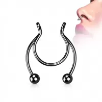 Септум обманка (серьга циркуляр, клипса в нос, для сосков) из стали PiercedFish CLP01-K имитация пирсинг подковы
