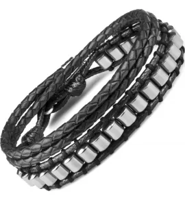 Набор двух браслетов Everiot Select LNS-7004 из кожи и гематита