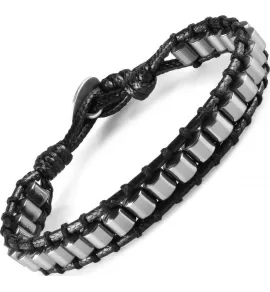 Набор двух браслетов Everiot Select LNS-7004 из кожи и гематита