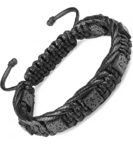 Мужской браслет Шамбала Everiot Select LNS-3091 из квадратной лавы оригинального плетения